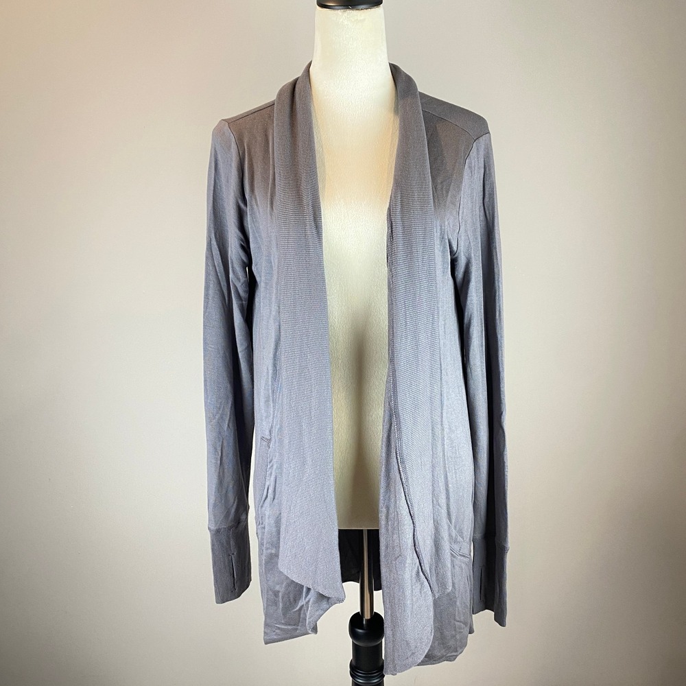 Athleta Cardigan Nirvana Pranayama Restore Wrap Gray Women's‎ Size Medium